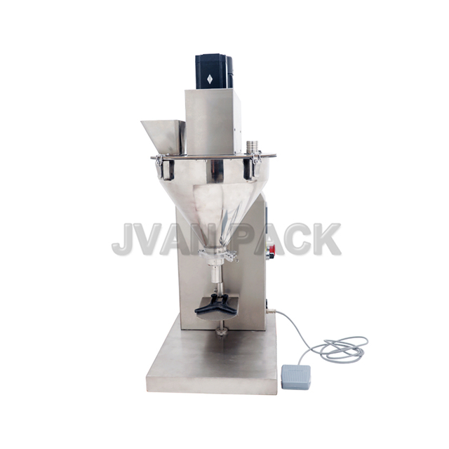 Máquina llenadora de polvo con barrena de mesa semiautomática DF-B