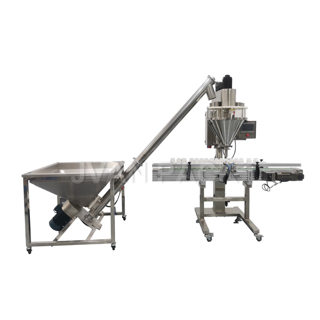 Máquina llenadora automática de barrena para polvo con transportador DF-A