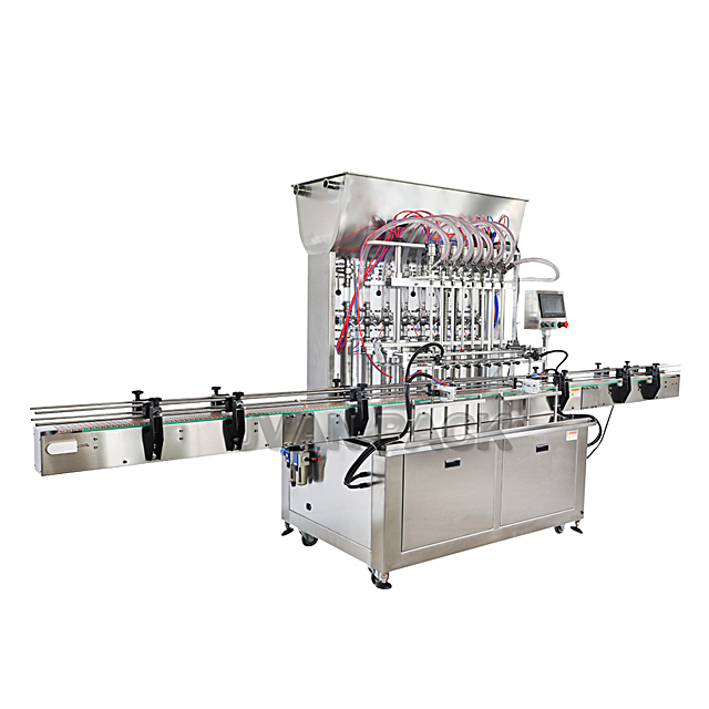 Llenadora de pistón neumática automática GT8T-8G, máquina de llenado de tarros de botellas de salsa de mermelada y pasta de 8 cabezales