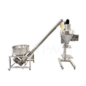 Máquina llenadora y llenadora de polvo con barrena automática DF-A y DS-3 con soporte para bolsas