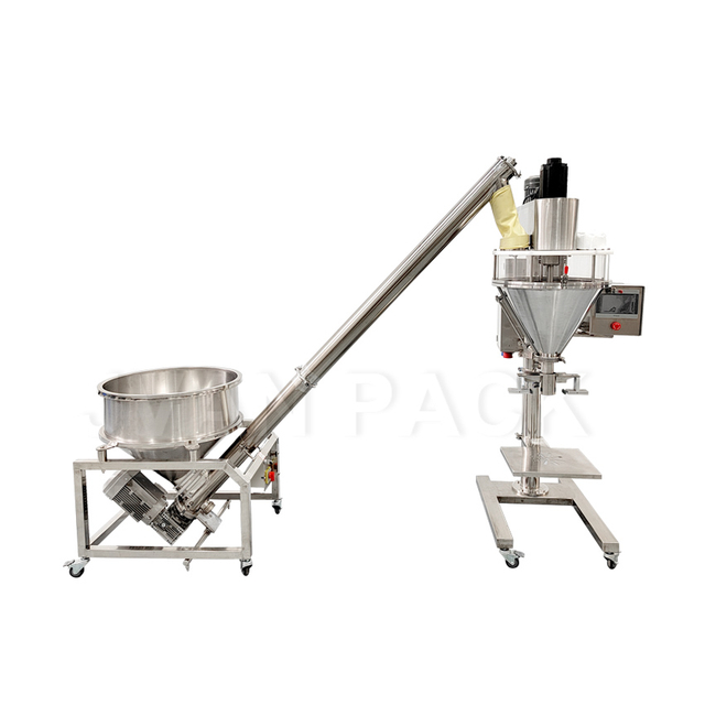 Máquina llenadora y llenadora de polvo con barrena automática DF-A y DS-3 con soporte para bolsas