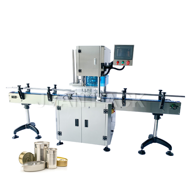 Máquina automática de enlatado de botellas redondas de FLV-30, latas de aluminio para frutas, taponado de tornillos, máquina tapadora de sellado de cubiertas de hojalata