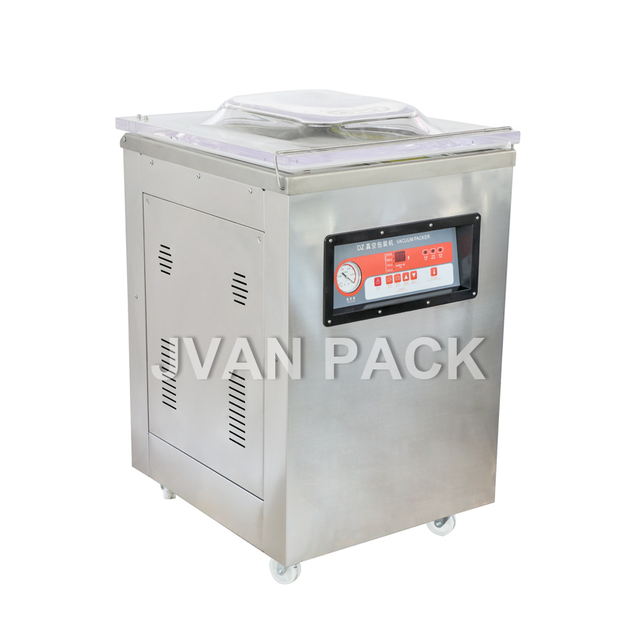 Máquina selladora al vacío Vertical semiautomática DZ-400, maquinaria de envasado de alimentos frescos