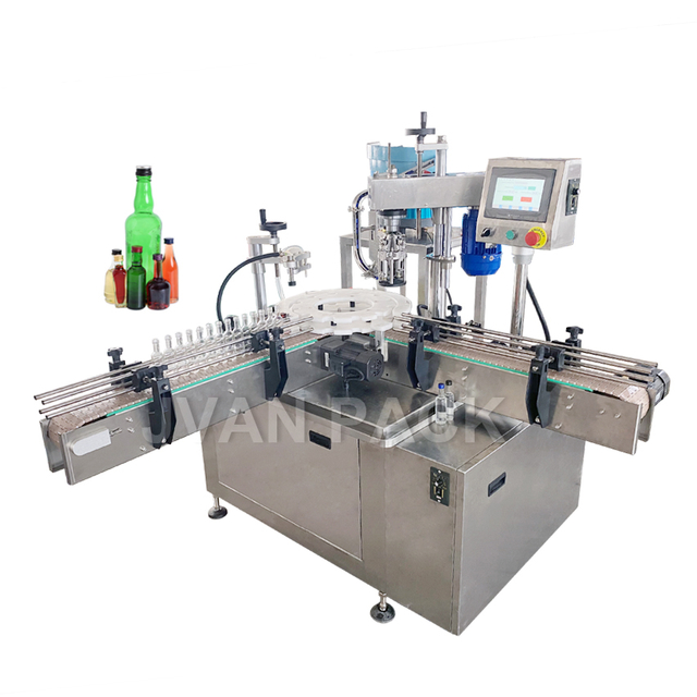 Machina de llenado de líquido de vidrio de doble cabeza giratoria giratoria automática YTSP