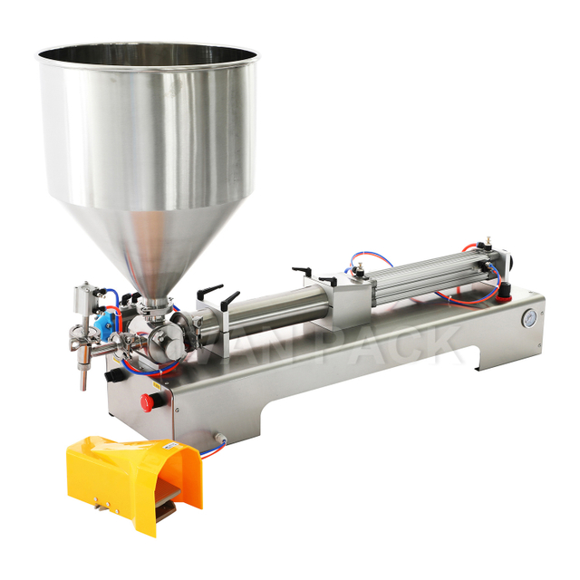 G1WGD Semiautomático Horizontal Champú Crema Ketchup Aceite Cosmético Mermelada Loción Miel Máquina de Llenado de Pasta Alimenticia