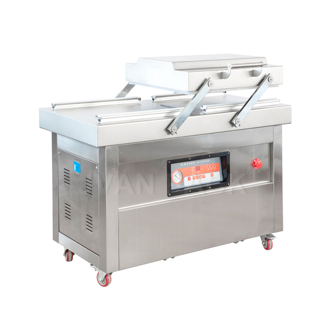 Empaquetadora automática de alimentos de doble cámara DZ-600/2SB, máquina envasadora al vacío para carne, pollo y pescado