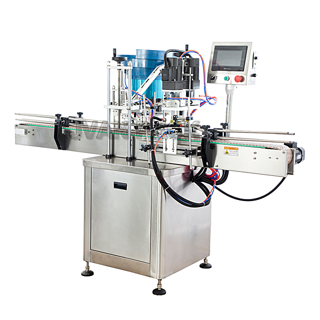 Máquina taponadora de botellas automática CDX-1 con alimentador de tapas