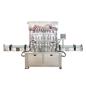 Llenadora de pistón neumática automática GT8T-8G, máquina de llenado de tarros de botellas de salsa de mermelada y pasta de 8 cabezales