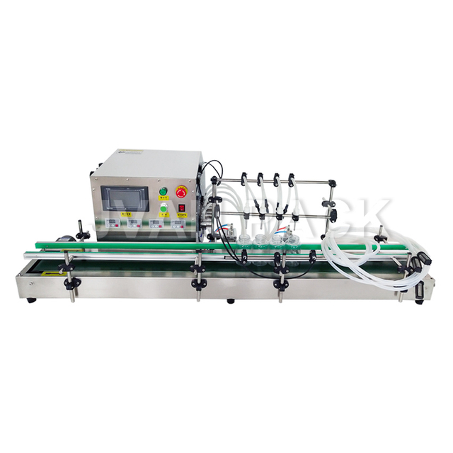 Máquina llenadora de líquidos magnética, GX-4, 4 boquillas, Control Digital, loción cuantitativa, jugo, botella de agua