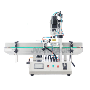 Máquina de apriete de tapas neumáticas de mesa CDX-500, máquina de cierre de tornillos para tapas de pulverización, tapas de boquilla, tapas abatibles con cinta transportadora