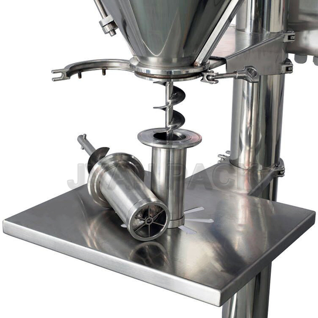 Máquina semiautomática de llenado de polvo de tornillo sinfín para leche en polvo, detergente, chile, harina de café, DF-A