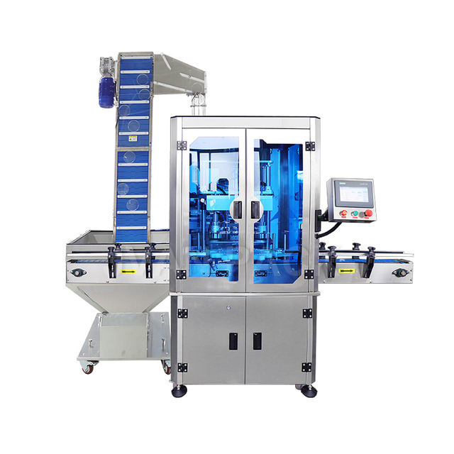 Máquina taponadora automática QDX-2 con servo de doble cabezal 