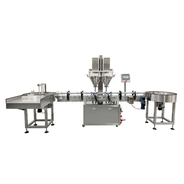 Máquina llenadora automática de barrena para polvo de doble cabezal DF-A