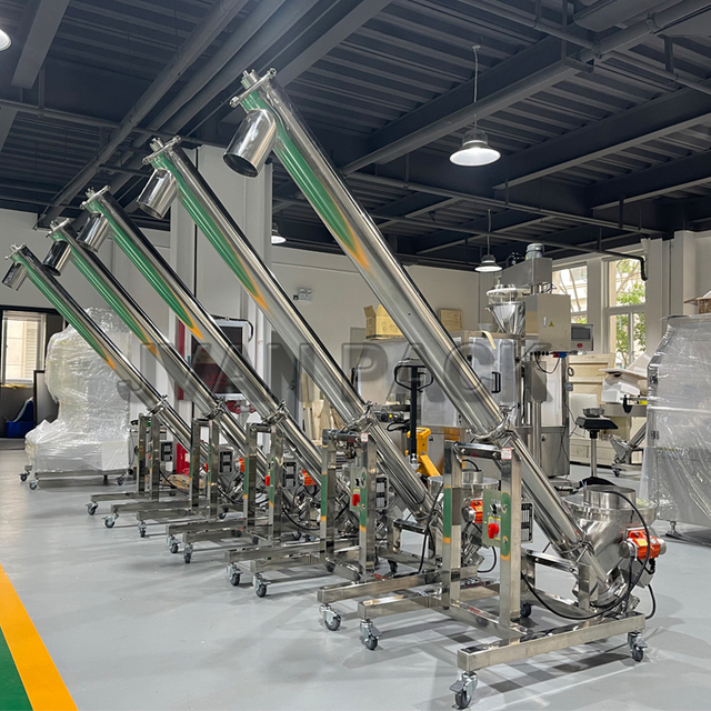 Elevador de tornillo sin fin de acero inoxidable DS-3 para polvo