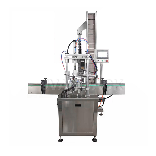 Máquina taponadora de tornillos automática QDX-M con elevador de alimentación de tapas