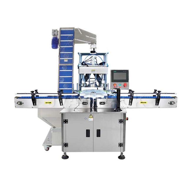 Máquina taponadora rotativa automática de tarros QDX-2 (2 cabezales)